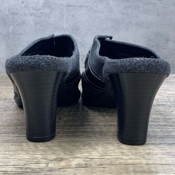 Aerosoles~Women’s~”In A Cinch”~Gray Fabric Upper Mules with Heels Slip On~Size 8 - Picture 4 of 10